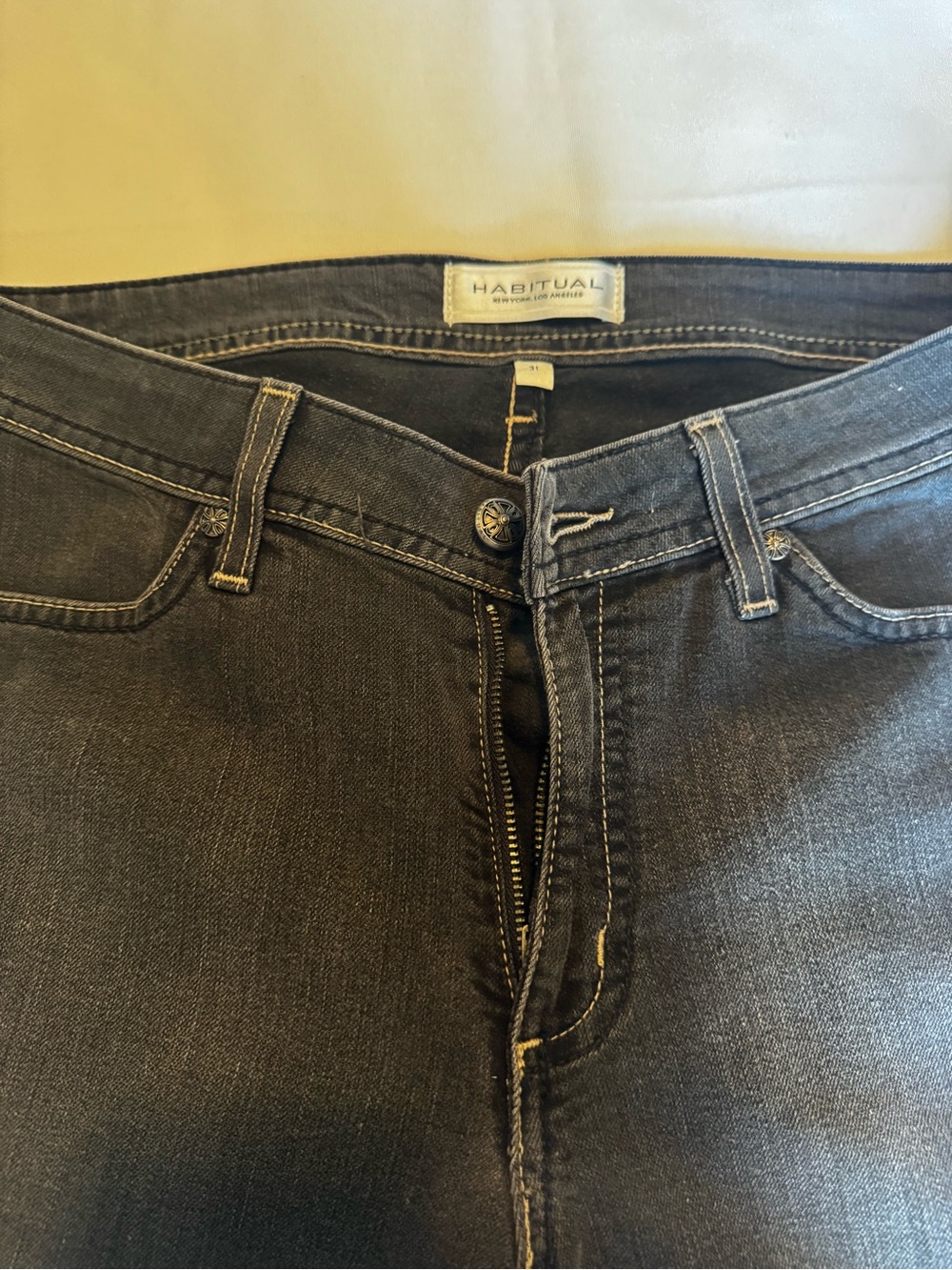 Habitual Ladies  Charcoal Slim Straight Jeans